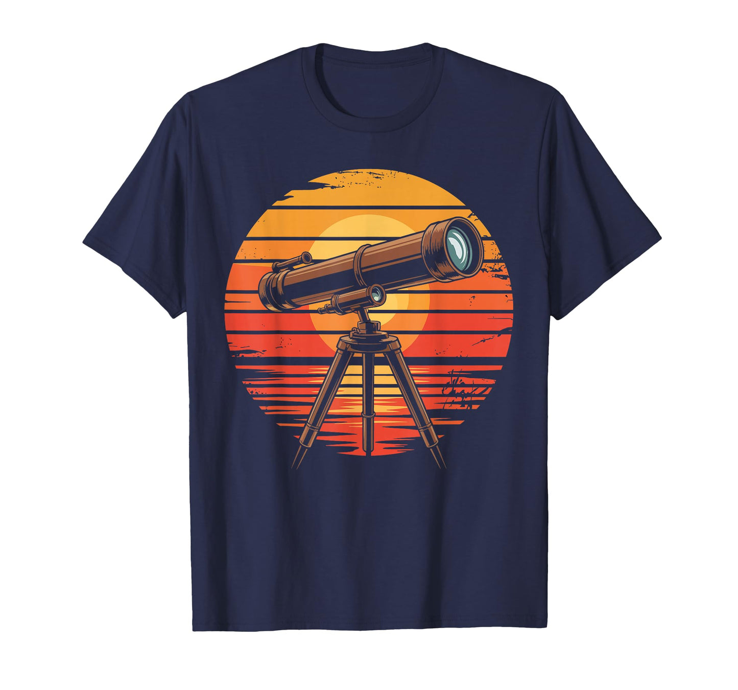 Telescope Retro Vintage Astronomy Stargazing Gifts Men Women T-Shirt