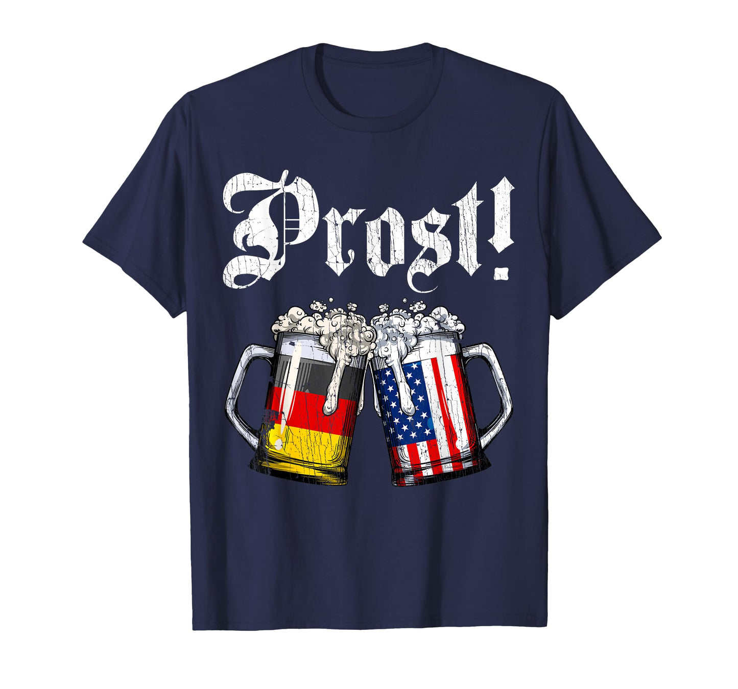 Prost Beer German American Flag Oktoberfest Men Women Mug T-Shirt