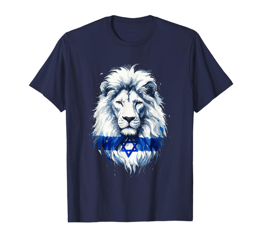 Jewish Israel Flag Lion David Star Yisrael Proud Israelites T-Shirt