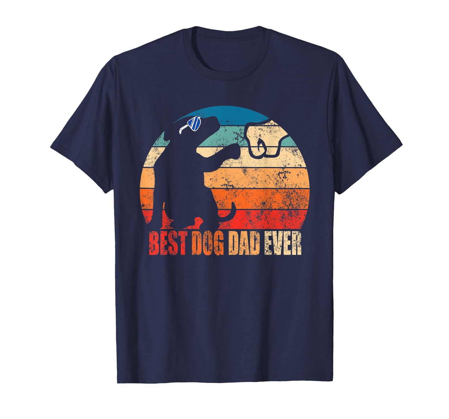 Best Dog Dad Ever Fist Bump Retro Daddy Gift Son Daughter Men Women Kids T-Shirt