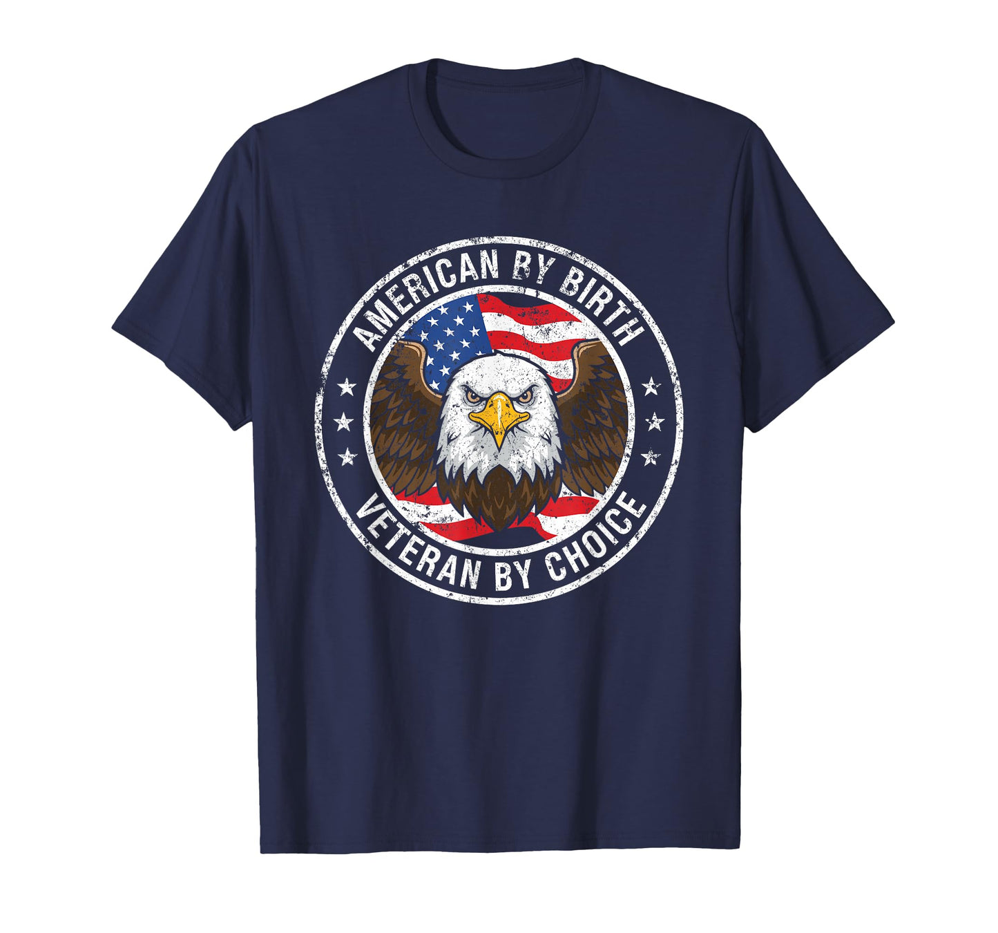 American by Birth Veteran by Choice US Flag Veterans Day T-Shirt