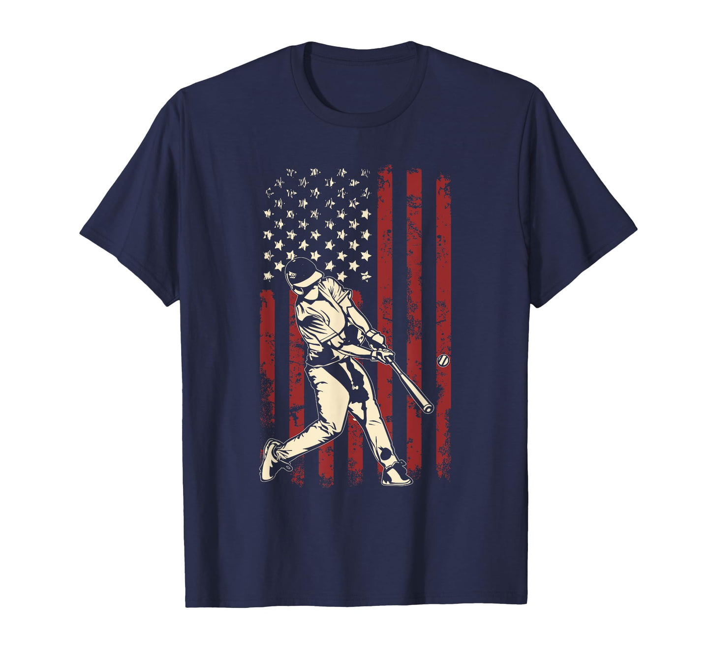 American Flag Baseball Team Gift for Men Boys T-Shirt