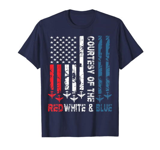 Courtesy of The Red White and Blue Vintage America US Flag T-Shirt