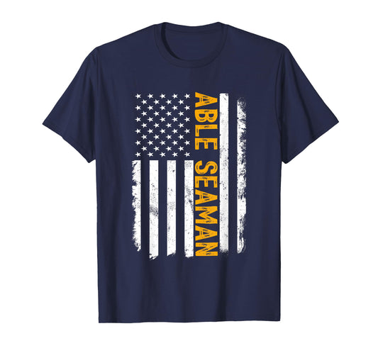 Able Seaman Job, American Flag Able Seamen Career T-Shirt