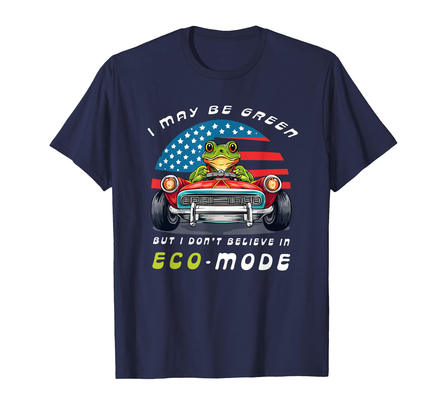 Frog driving an American 1970 muscle car funny saying T-Shirt