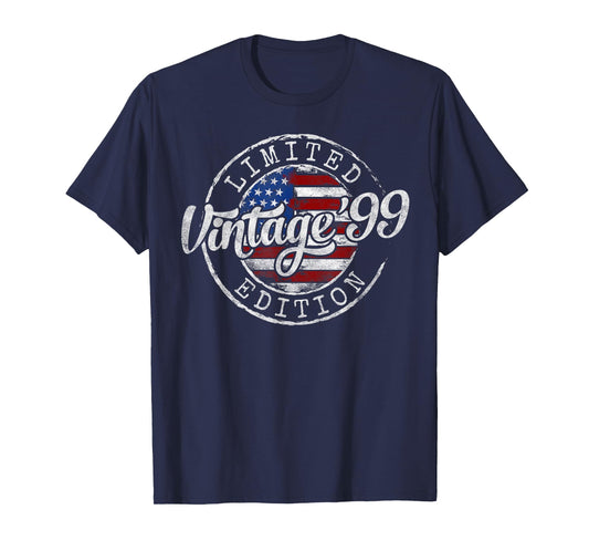 Vintage 1999 26th Birthday Gifts for Men Women 26 Year Old T-Shirt