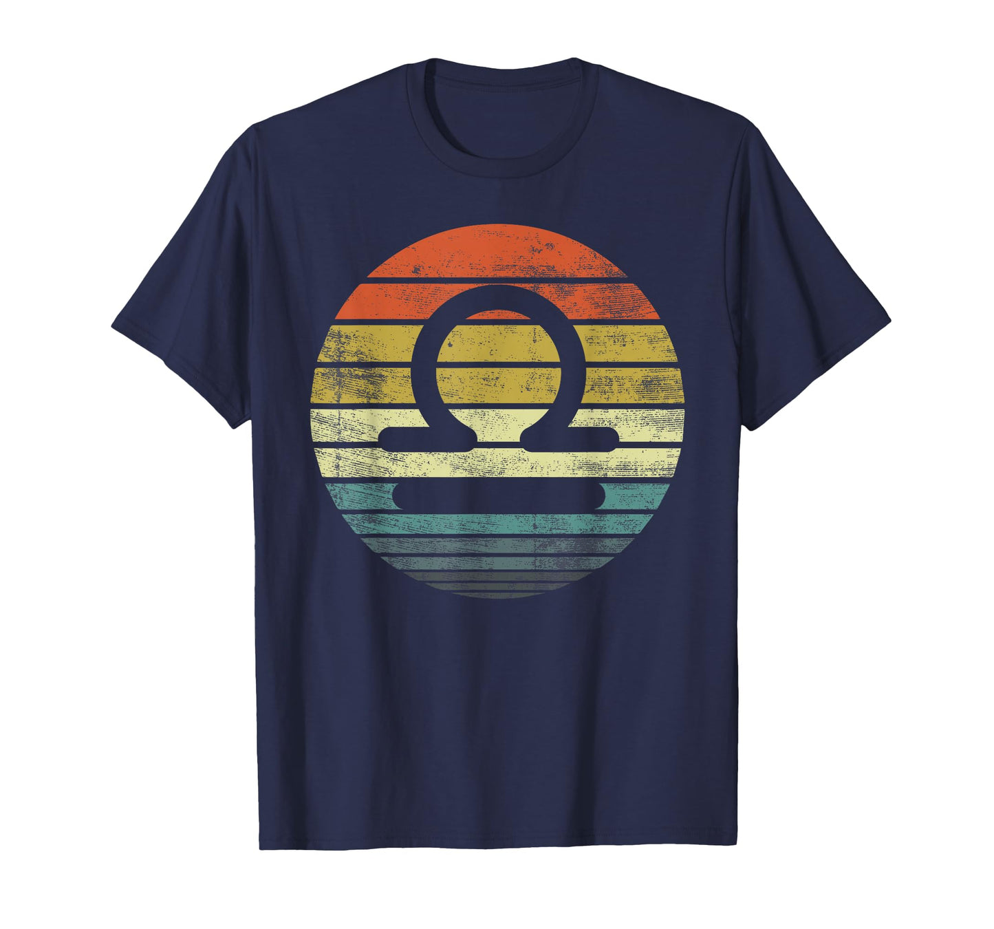 Libra Gifts Funny Retro Sunset Zodiac Sign Birthday T-Shirt
