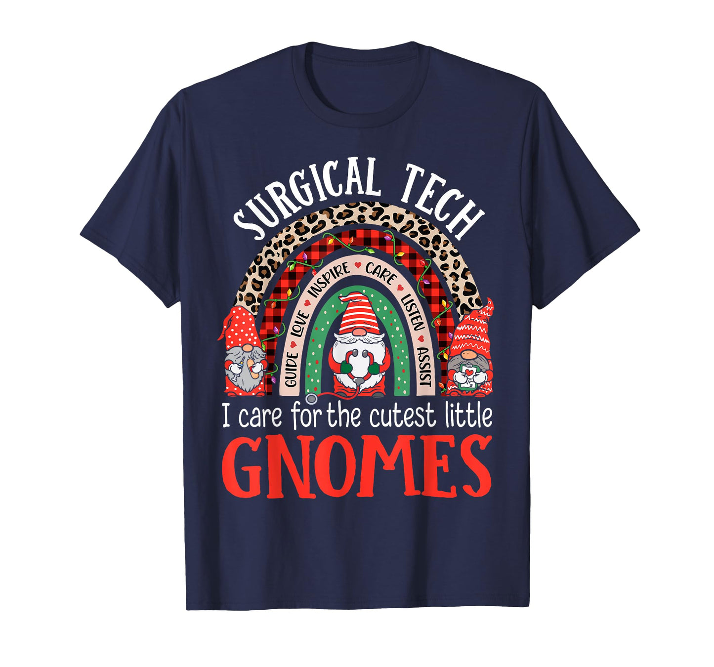 Christmas Surgical Tech Gnomes Surgical Nursing Technologist T-Shirt