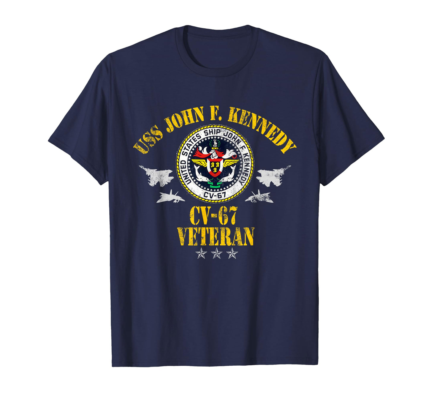 USS John F. Kennedy CV-67 Aircraft Carrier Veteran Memorial T-Shirt