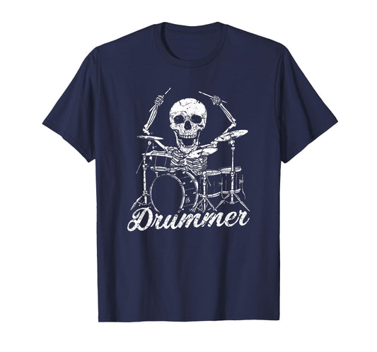 Cool Percussion Drum Sticks Skeleton Drummer Image T-shirt T-Shirt