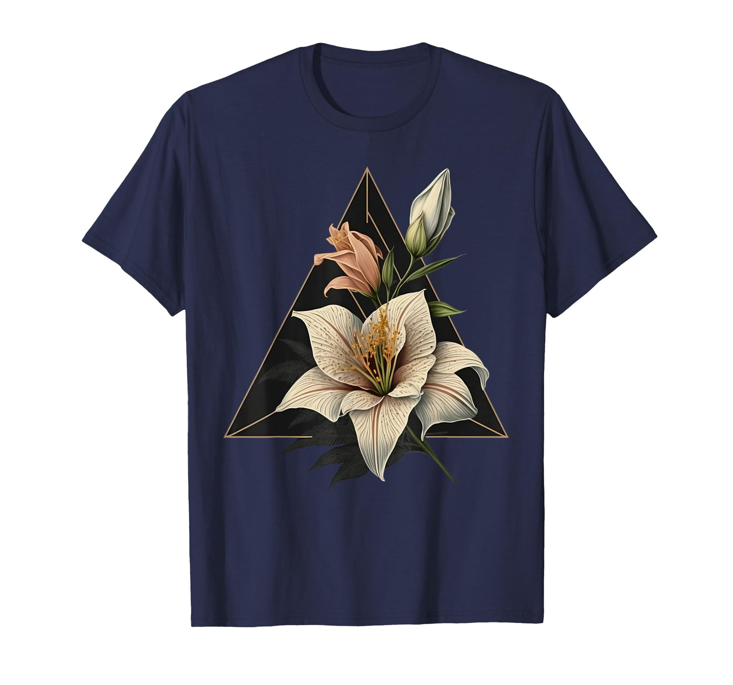 Abstract Geometric Lily T-Shirt
