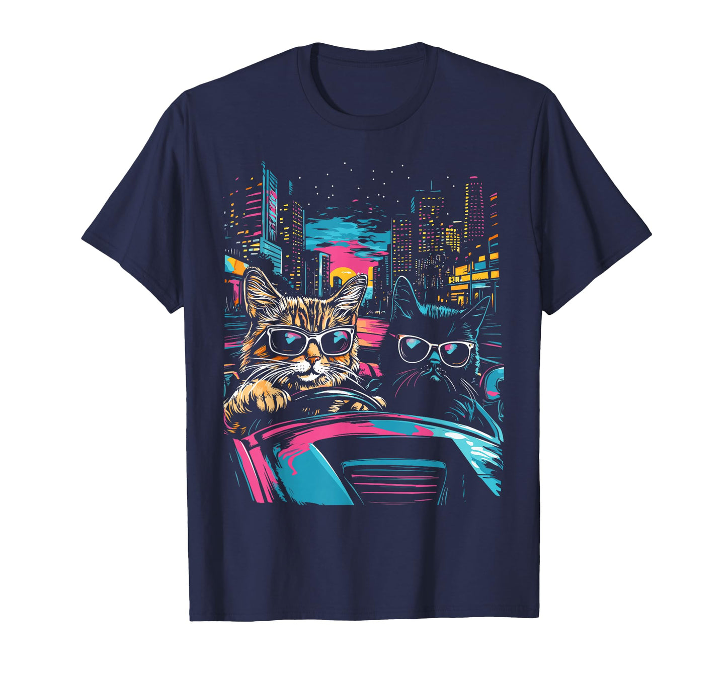 Funny Driving Cats – Quirky Cat Car Art for Women, Men, Kids T-Shirt