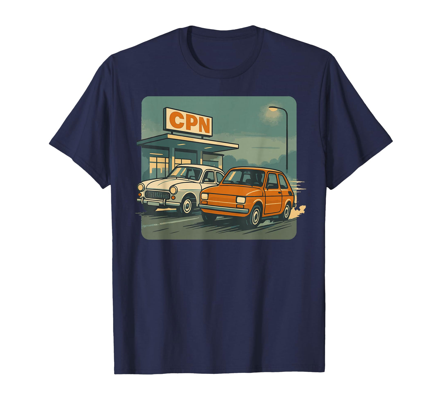 CPN Retro Cars PRL Poland Oldschool Vintage Ride T-Shirt