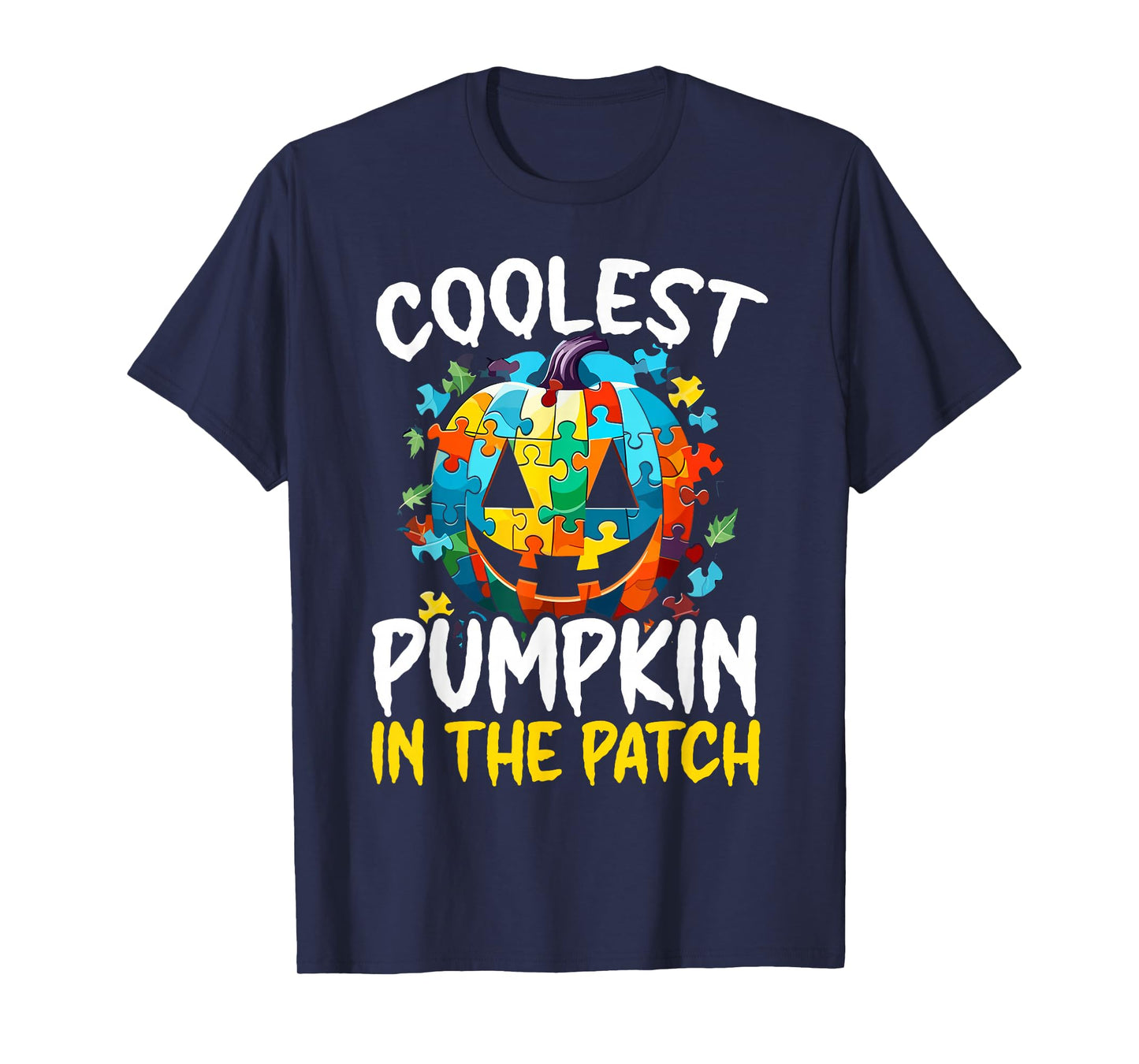 Autism Halloween Puzzle Trick Or Treat Autism Awareness T-Shirt