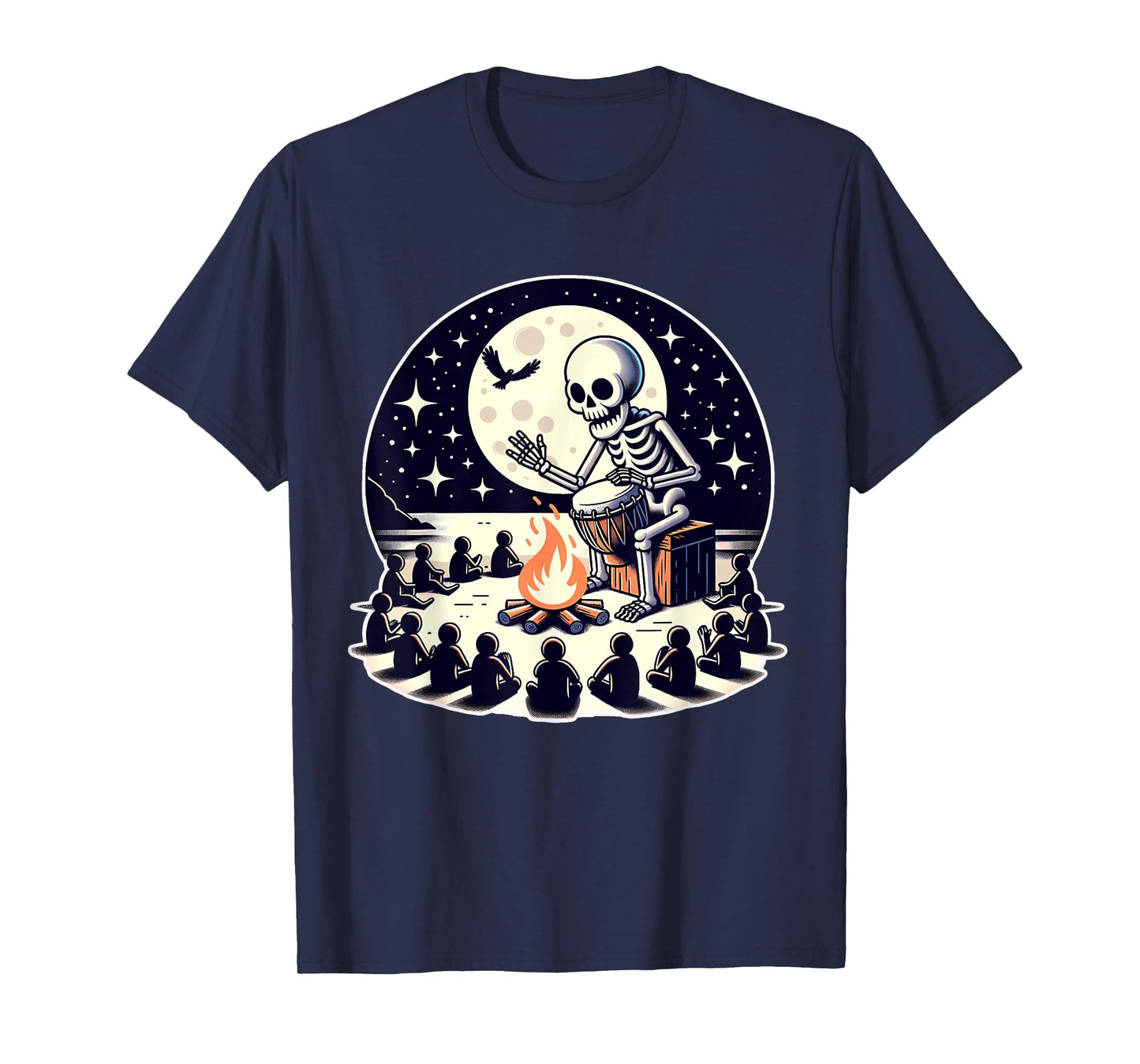 Halloween Skeleton Djembe Drum T-Shirt