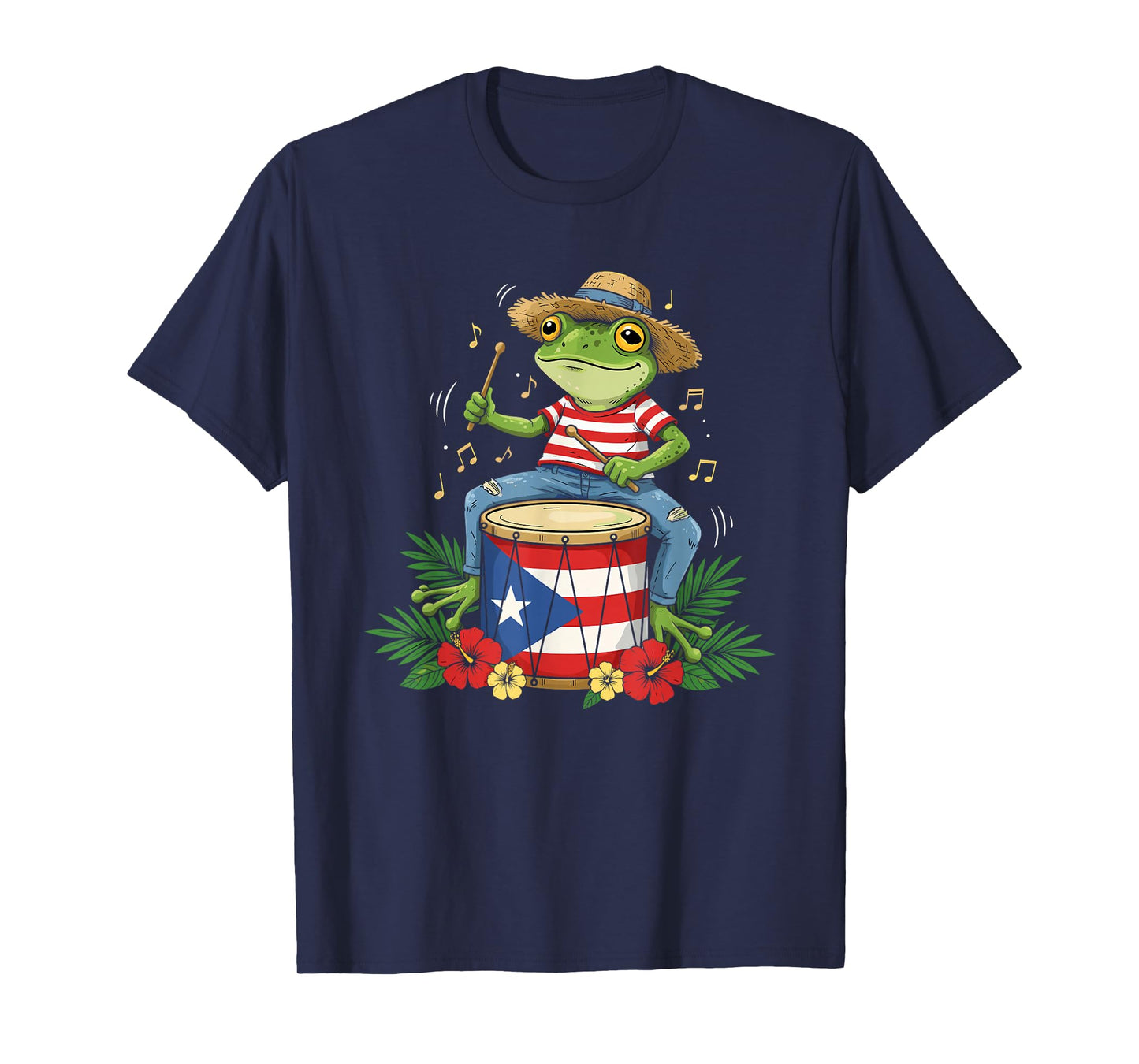 Puerto Rican Flag Coqui Frog Puerto Rico Hispanic Heritage T-Shirt
