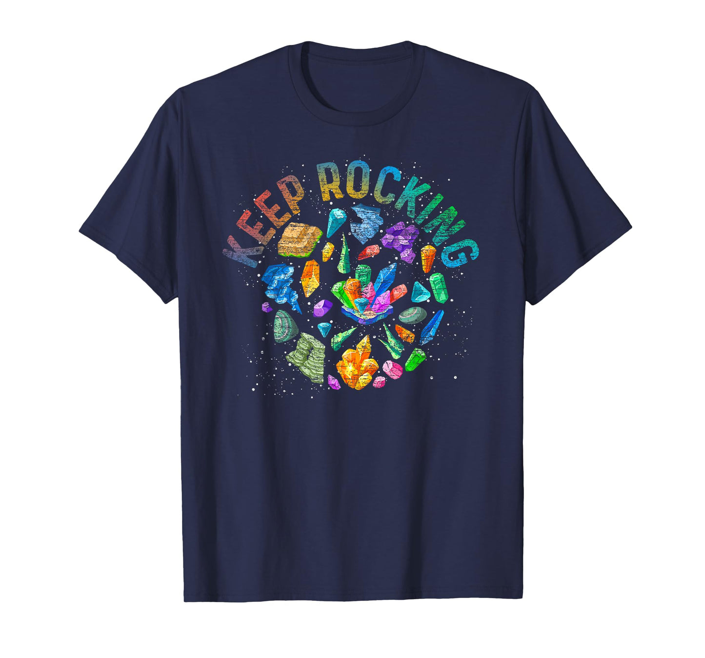 Colorful Rock Collector Earth Scientist Gift Funny Geology T-Shirt Small