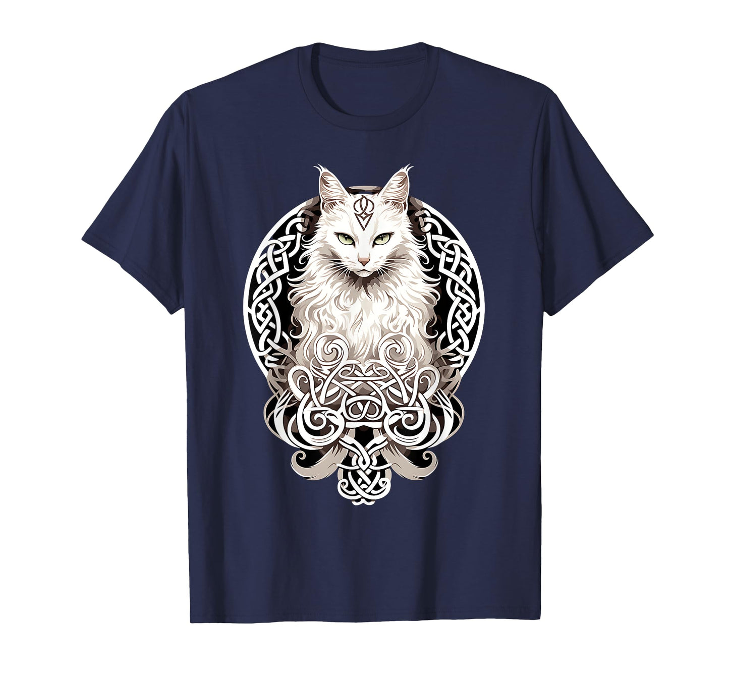 Celtic Cat Knots Wiccan Wicca Animal Pagan Witch Norse Men Women T-Shirt