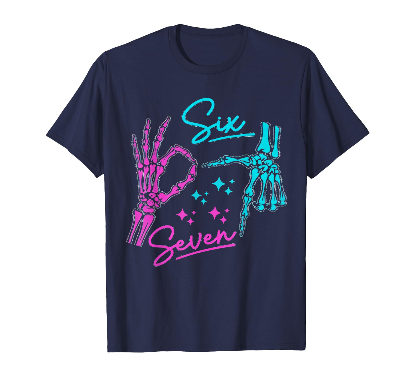 Funny Six Seven Number Gen Alpha Slang 6 7 Trending Meme T-Shirt