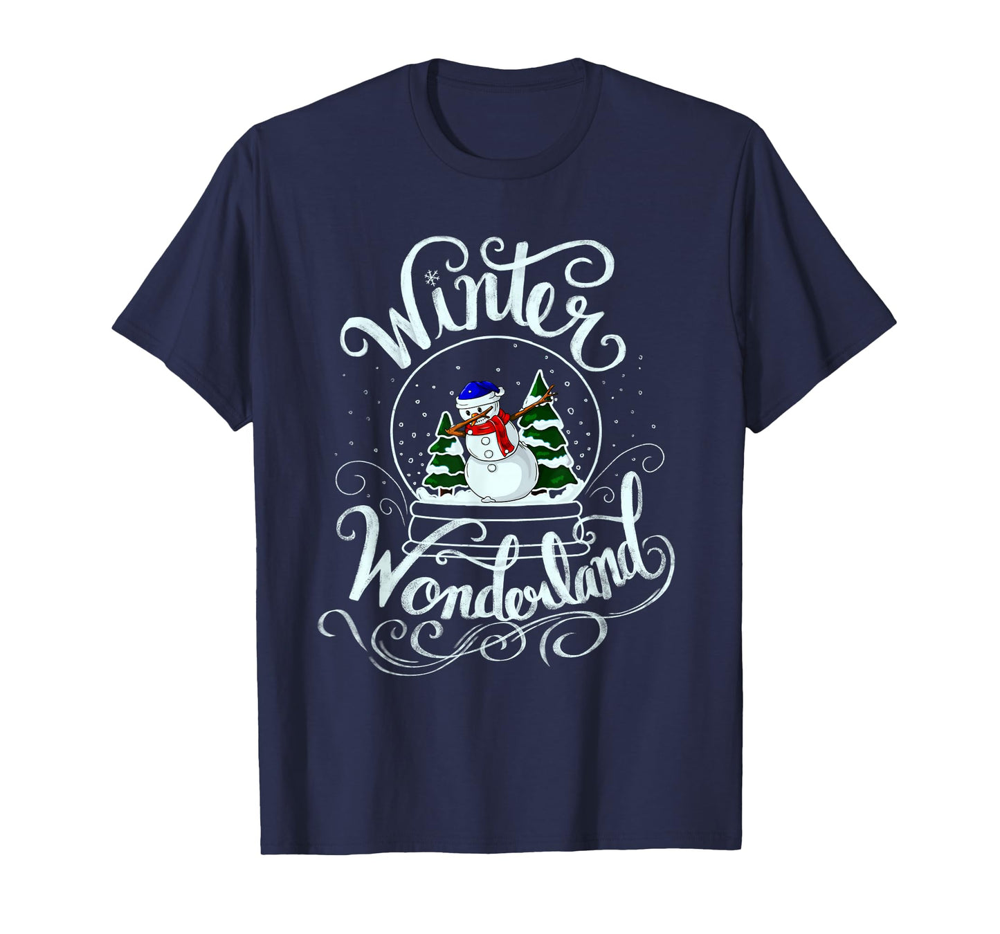 Winter Wonderland Snow Glob Xmas Dabbing Snowman Snowball T-Shirt