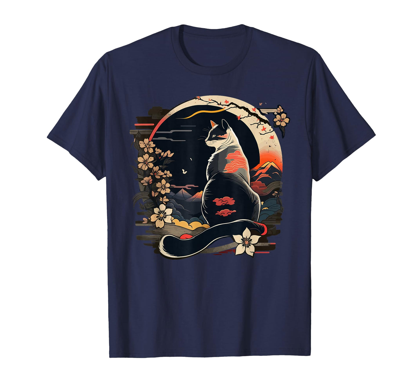 Kawaii Cat Anime Japanese Retro Men Women Kids Funny Cat T-Shirt
