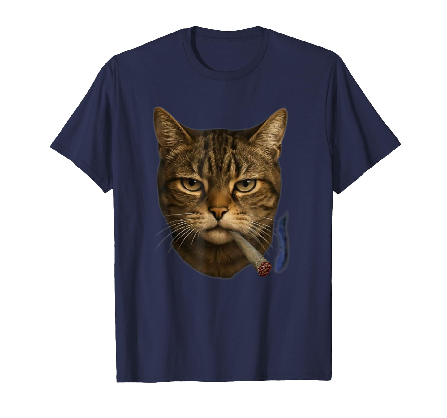 Funny Adult Meme Animal Lover Cat Image Smoking Blunt Weed T-Shirt