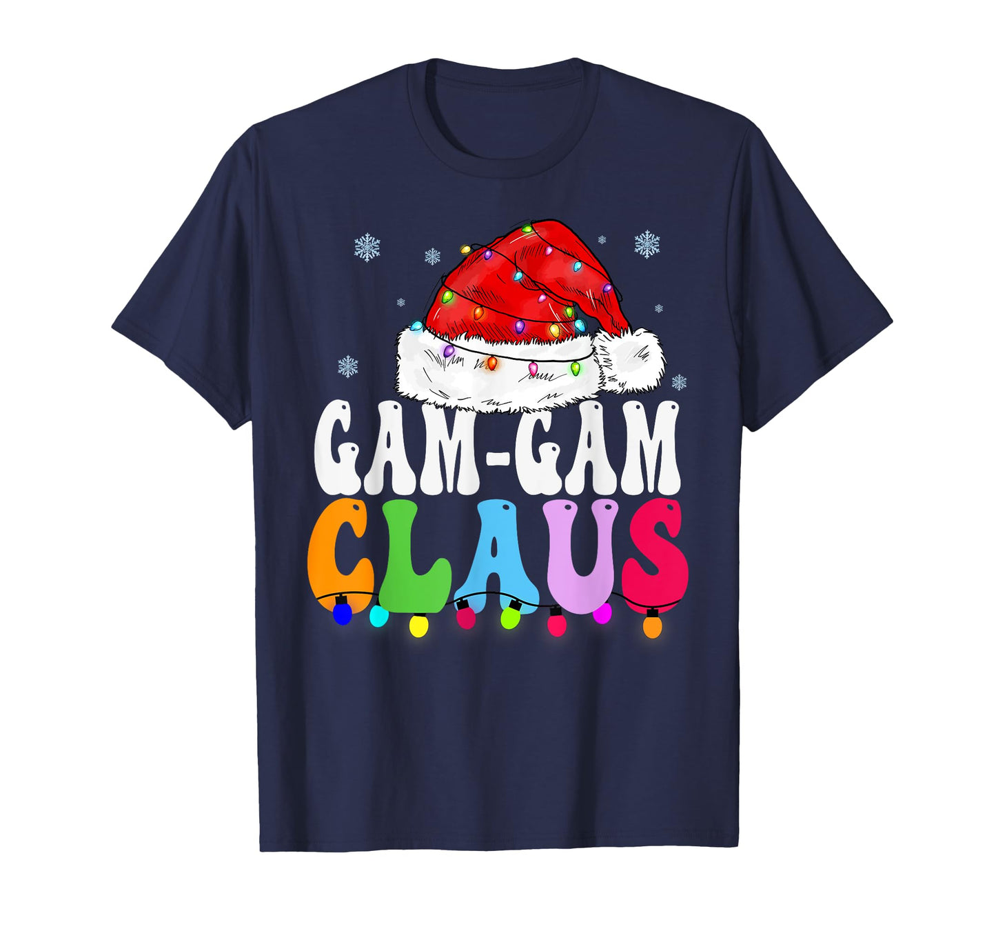 Gam-Gam Claus Funny Xmas Family Matching Grandma Christmas T-Shirt