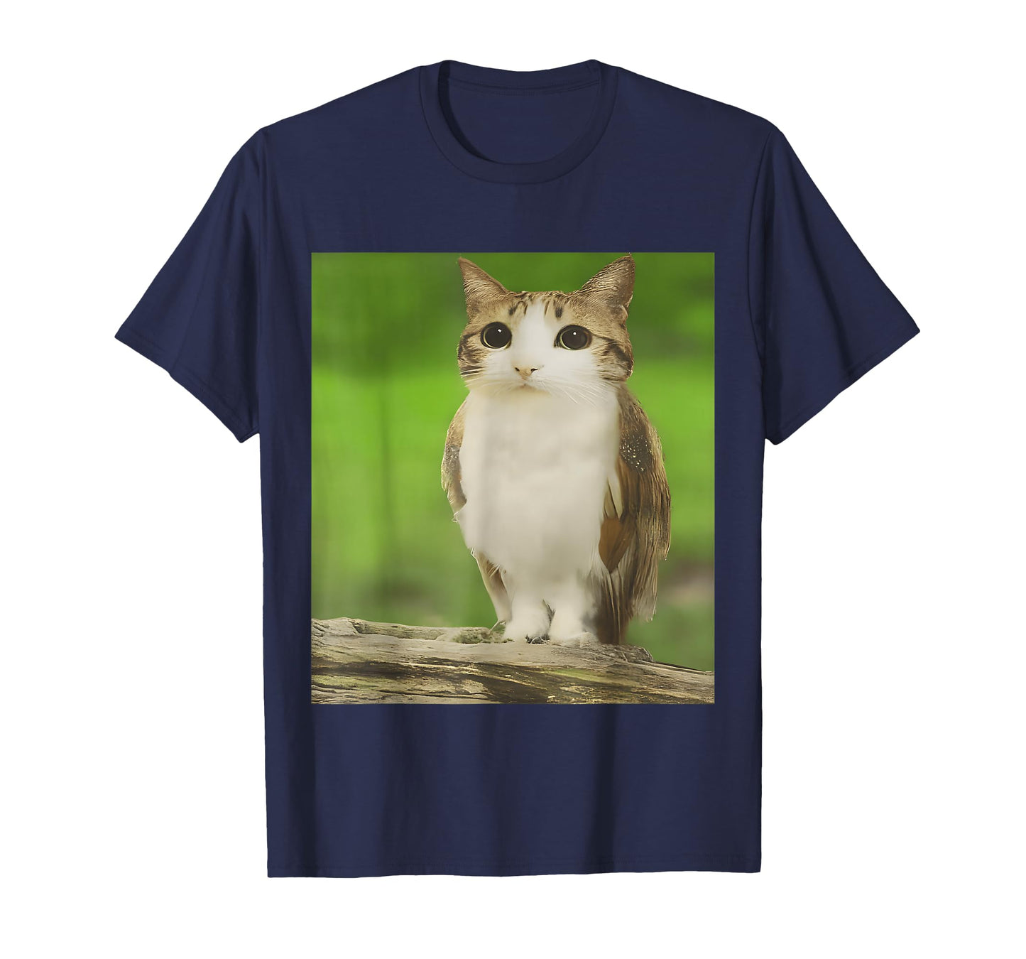 Cat Owl Funny Cursed Internet Trendy Meme T-Shirt