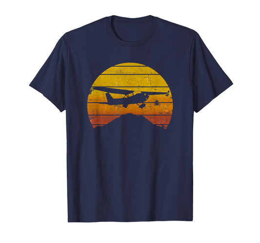 172 Skyhawk Mountain Sunrise Private Pilot Aeroplane Vintage T-Shirt