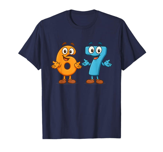 67 Meme Six Seven Kids Number Blocks Math Teacher Funny 6 7 T-Shirt