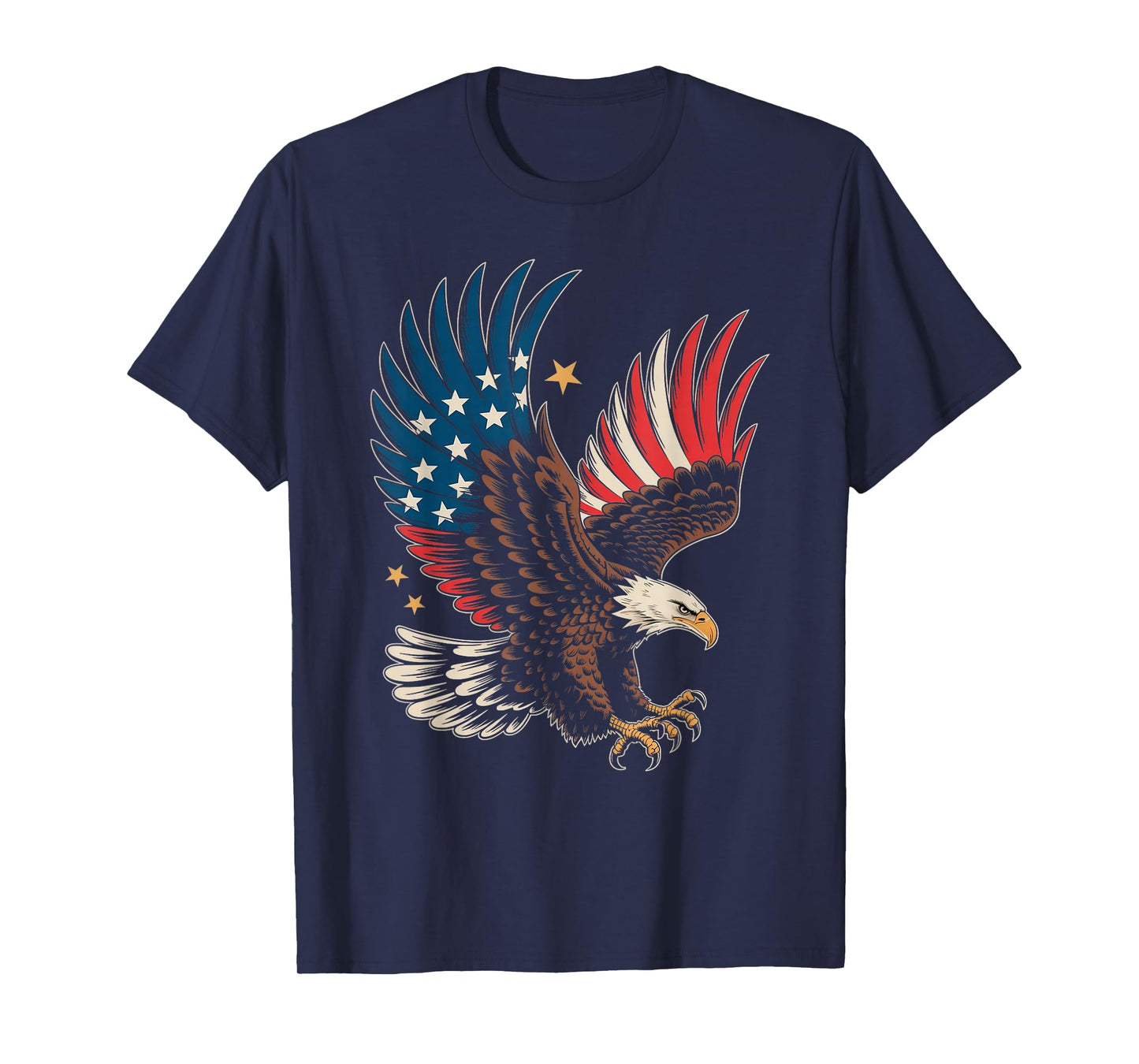 American USA Flag Bald Eagle 4th of July Patriotic Eagle T-Shirt