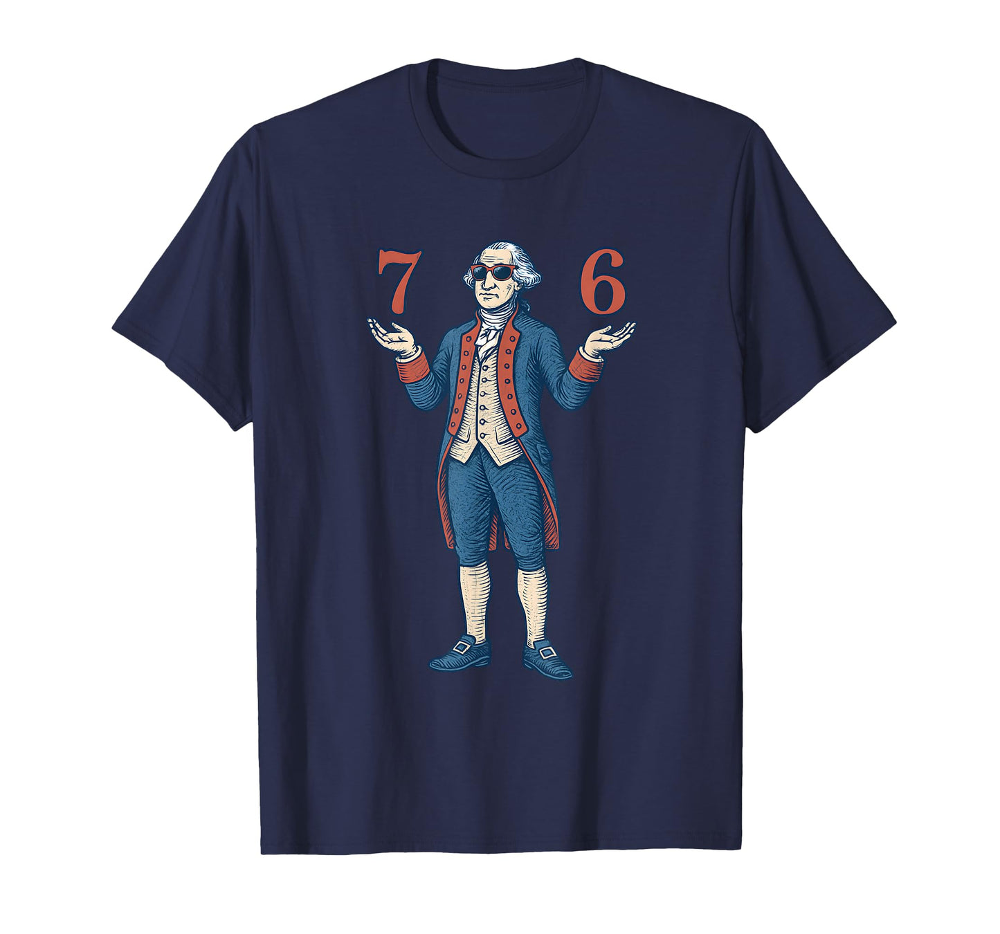 67 George Washington 7 6 Meme Six Seven 6-7 4th of July T-Shirt
