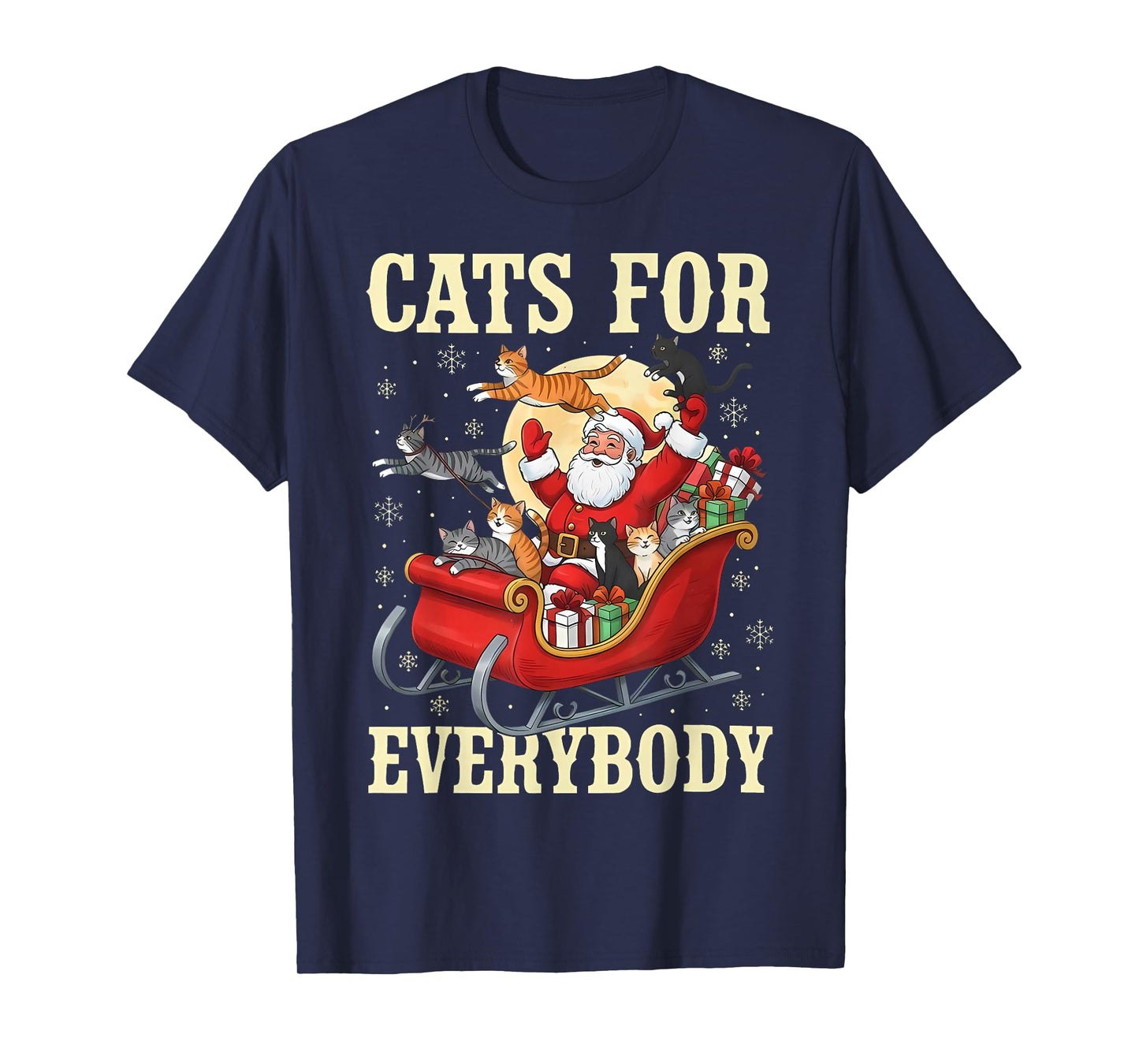 Christmas Cats for Everybody Santa Lover Holiday T-Shirt