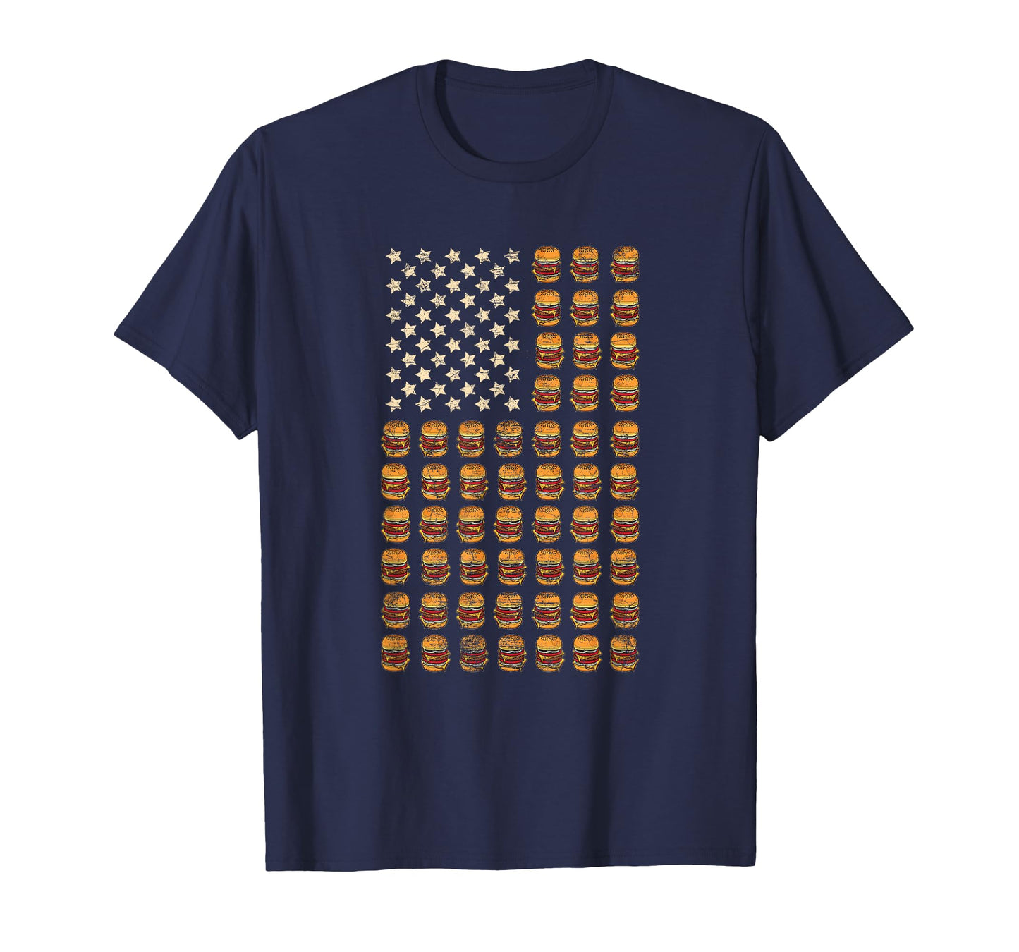 Cheeseburger Patriotic USA American Flag National Burger Day T-Shirt