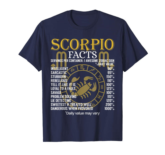 Scorpion Facts Zodiac Sign T-Shirt T-Shirt