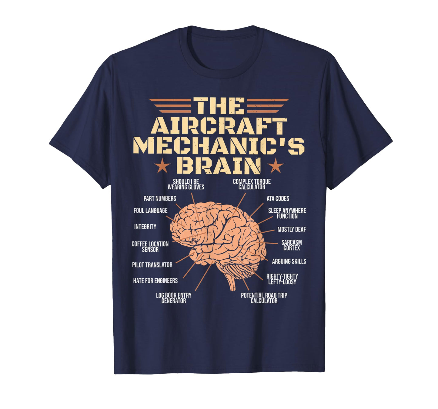 Aircraft Mechanics Brain Shirt Aviation T-Shirt