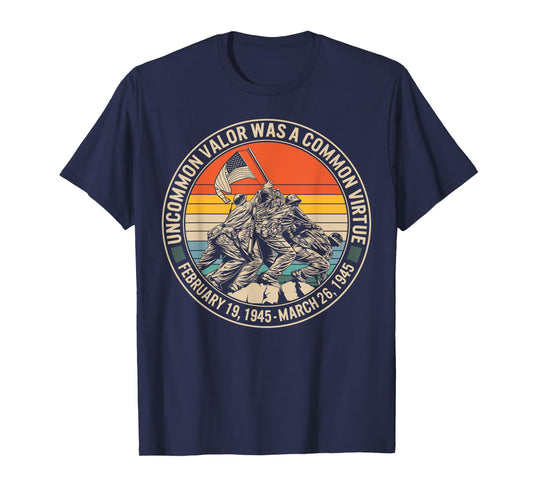 World War Two Uncommon Virtue Flag Raising Iwo Jima Tee 1945 T-Shirt