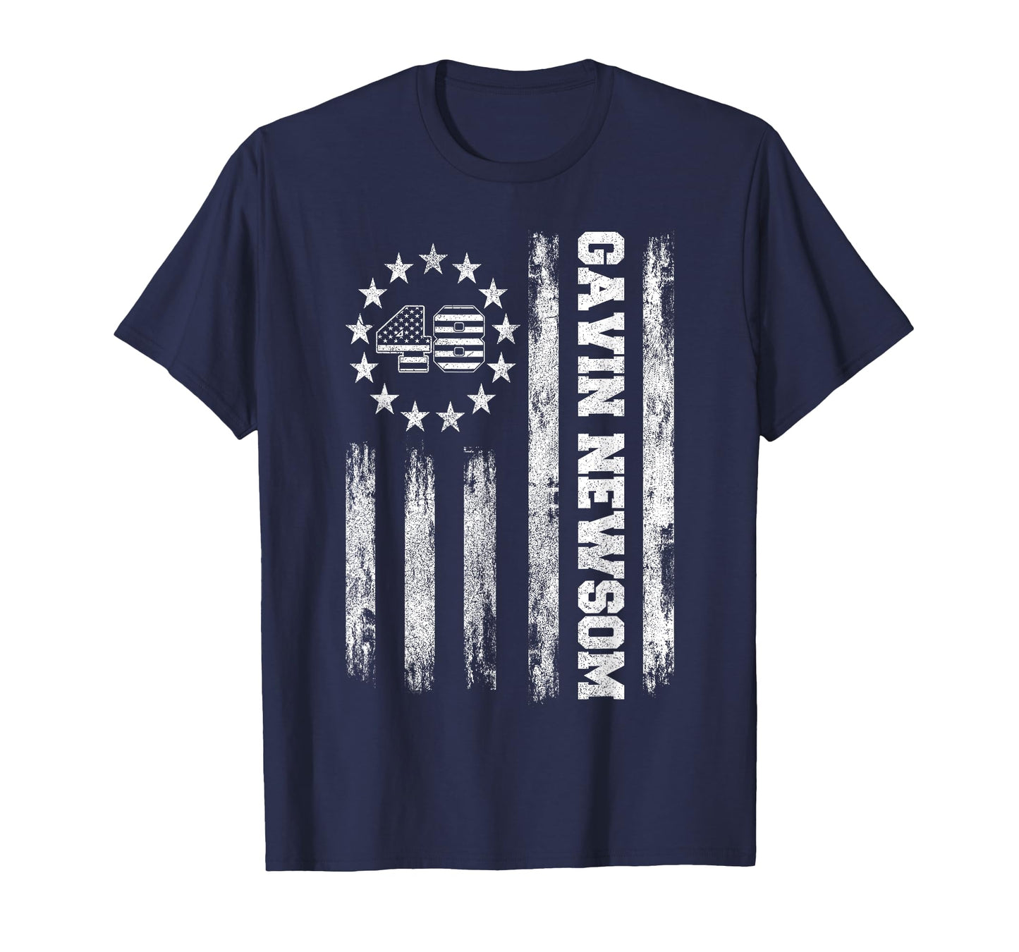 American Flag Gavin Newsom 48, Newsom For President 2028 T-Shirt