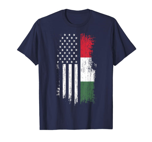 Hungarian American Flag T-Shirt - Pride Hungary USA Shirt T-Shirt