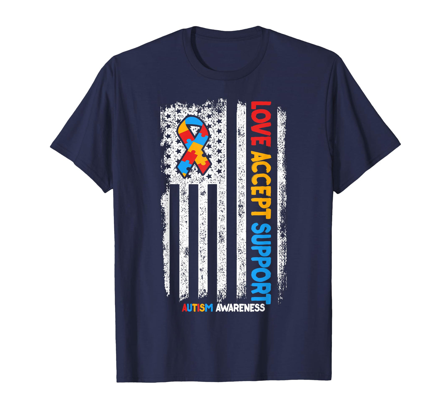 Autism Shirt Autistic Love Accept Support Autism Awareness T-Shirt
