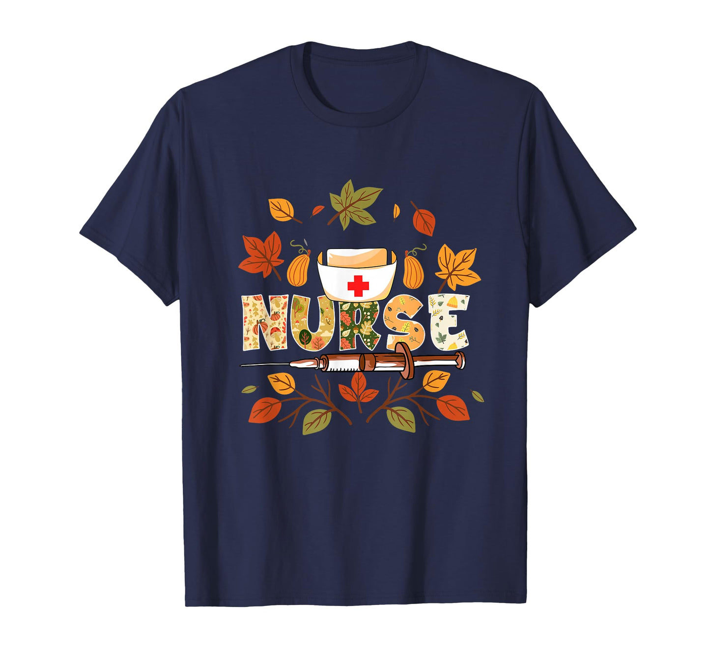 Autumn Fall Outfit Nurse Thankful Grateful Blessed T-Shirt
