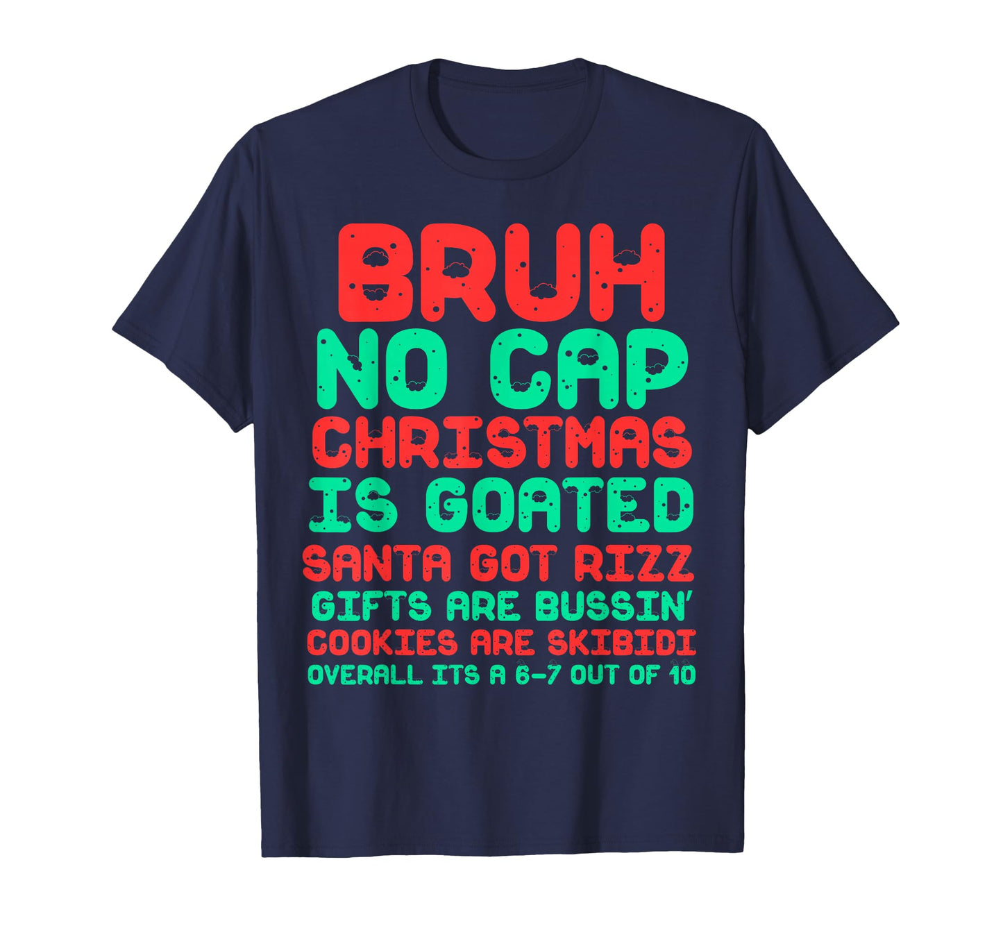 Funny Middle School Generation Alpha Gen A Slang Christmas T-Shirt