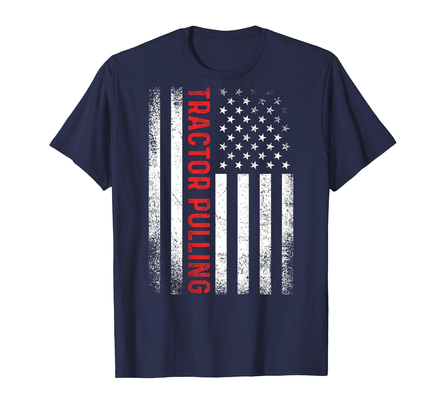 Tractor Pulling Cool USA American Flag Vintage Father's Day T-Shirt