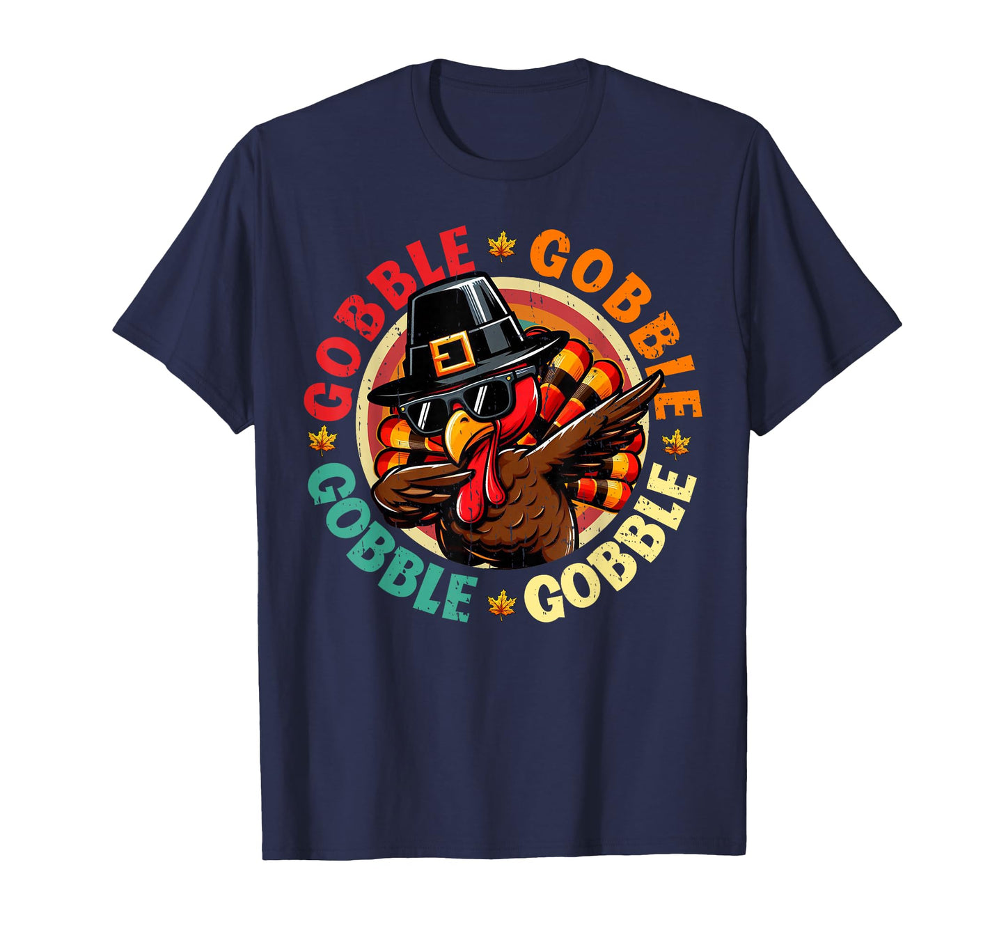 Thanksgiving Turkey Dabbing Gobble Funny Toddler Boys Kids T-Shirt