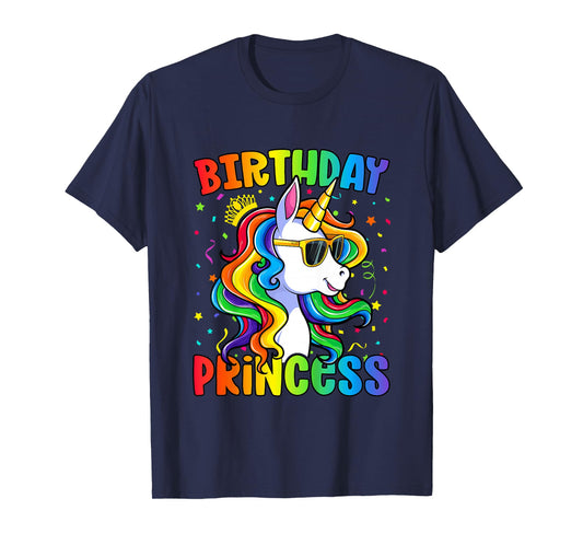 Birthday Princess Shirt Unicorn Birthday Girl T-Shirt