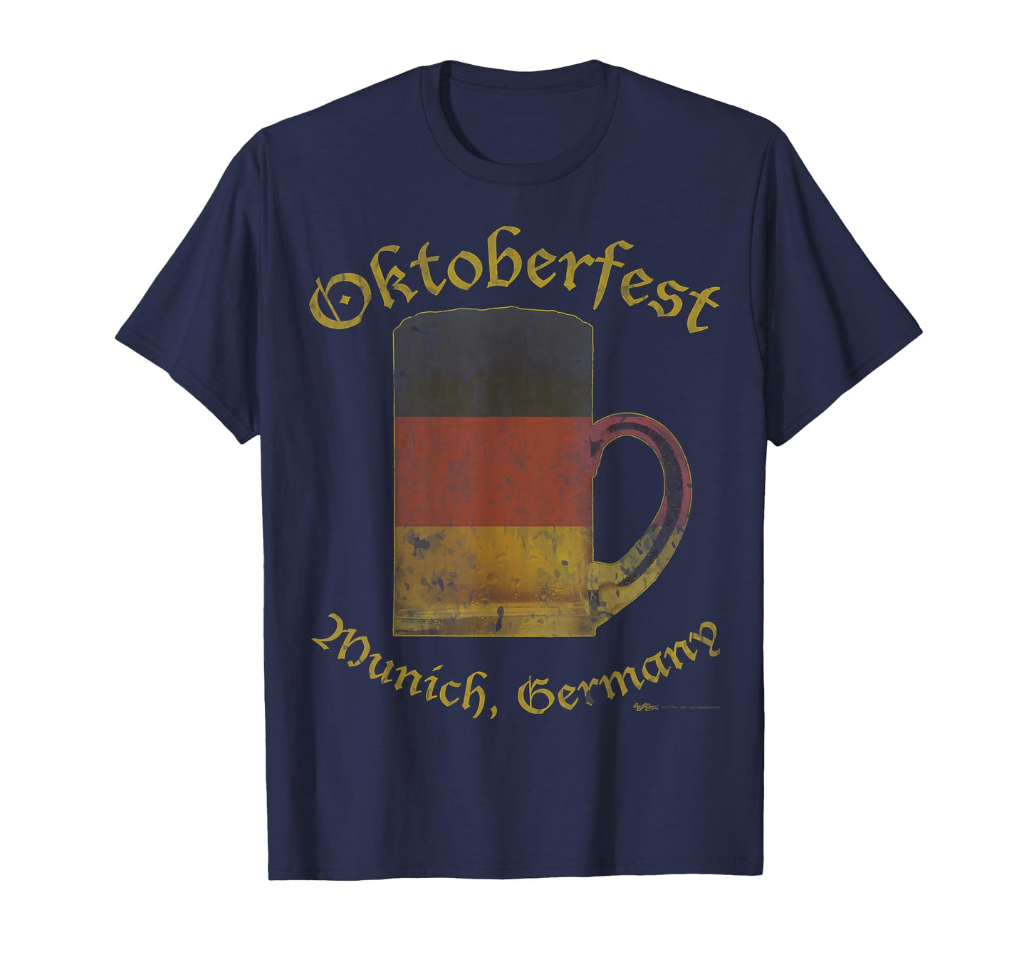 Vintage Oktoberfest Munich, Germany Flag Drinking T-Shirt