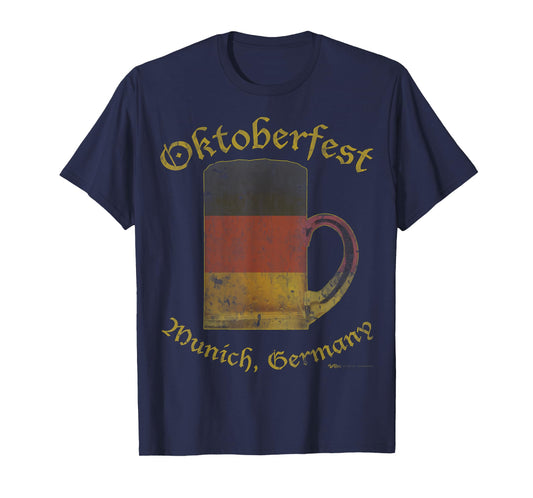 Vintage Oktoberfest Munich, Germany Flag Drinking T-Shirt