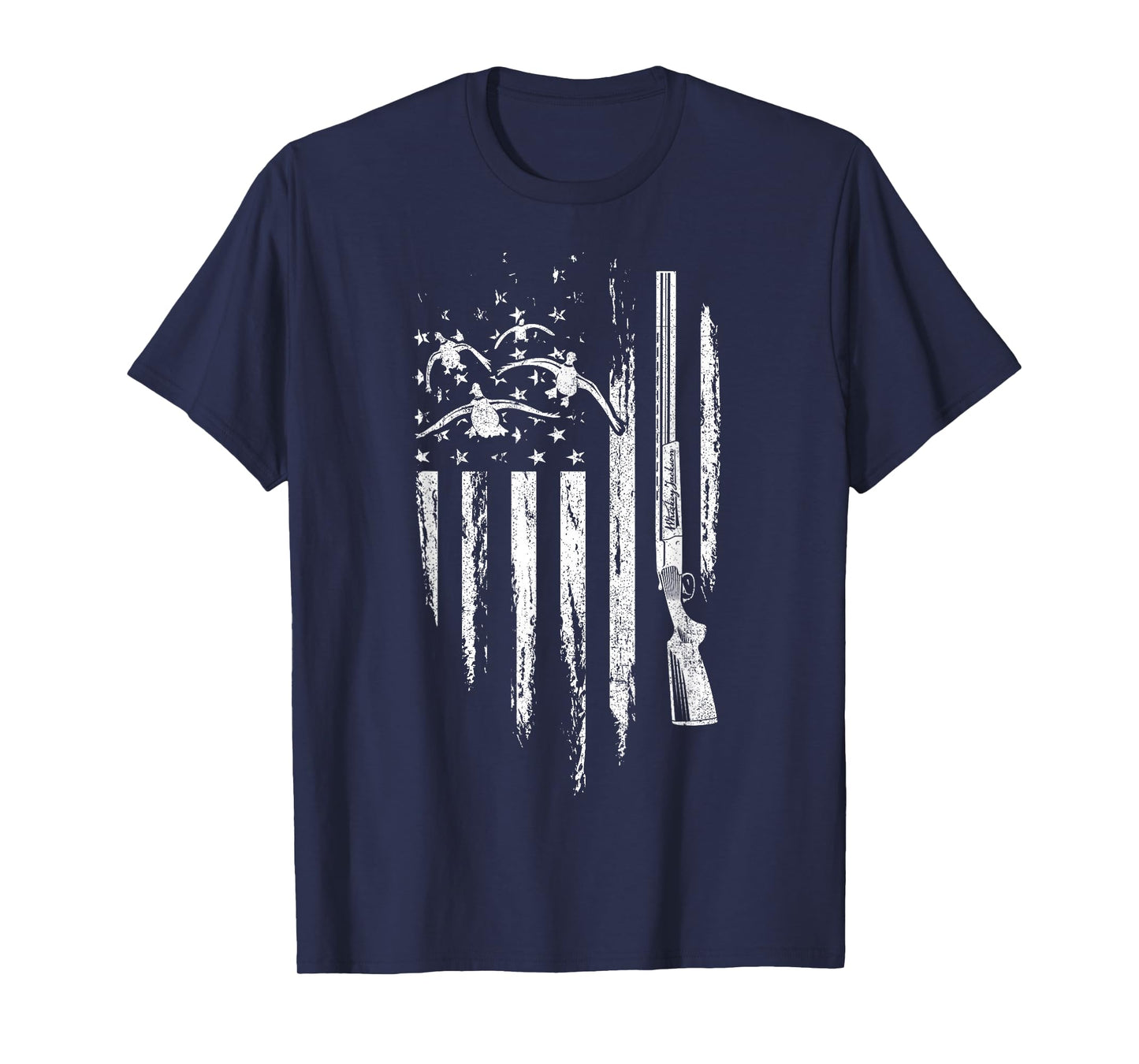 Duck Hunting American Flag Waterfowl Goose Gift for Hunter T-Shirt