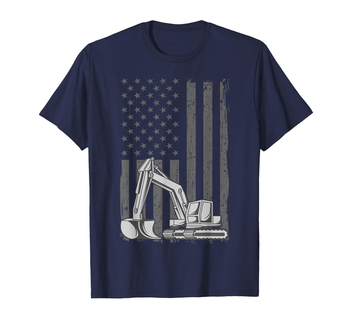 Heavy Equipment Operator Excavator US Independence Day T-Shirt