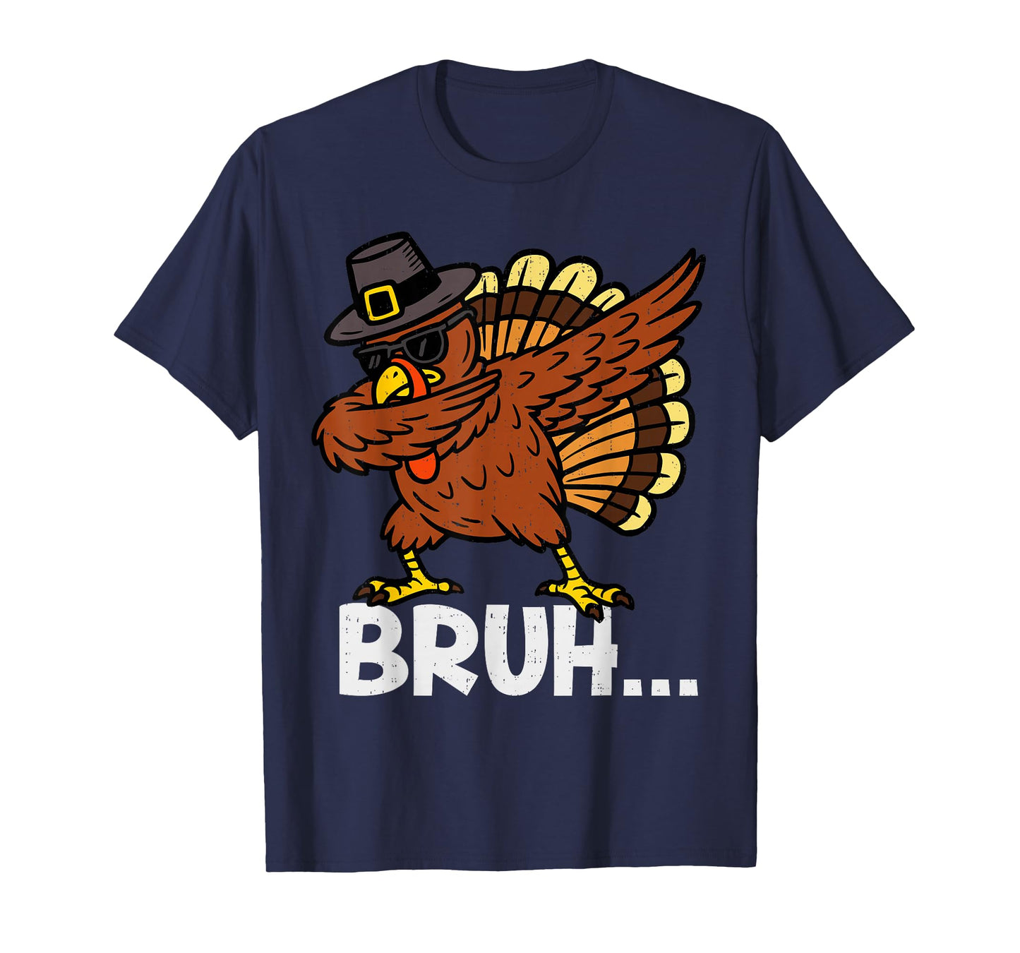 Funny Bruh Dabbing Turkey Dab Thanksgiving Fall Boy Teen Kid T-Shirt